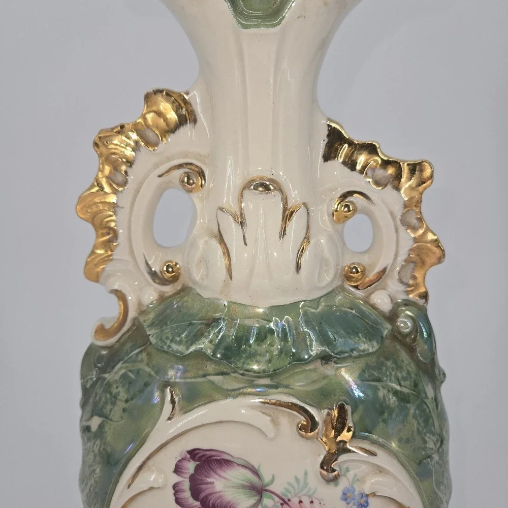 Vintage Italian Capodimonte Style Ceramic Table Lamp 33